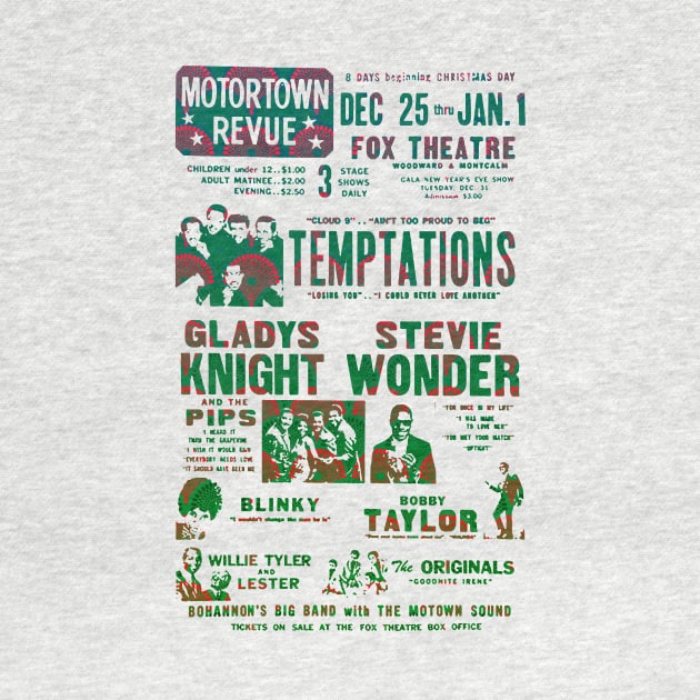 the temptations gladys knight stevie wonder music poster by HAPPY TRIP PRESS